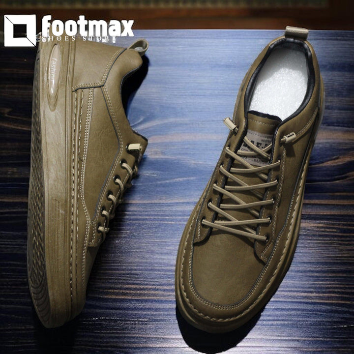 Best sneakers shoes black leather - footmax