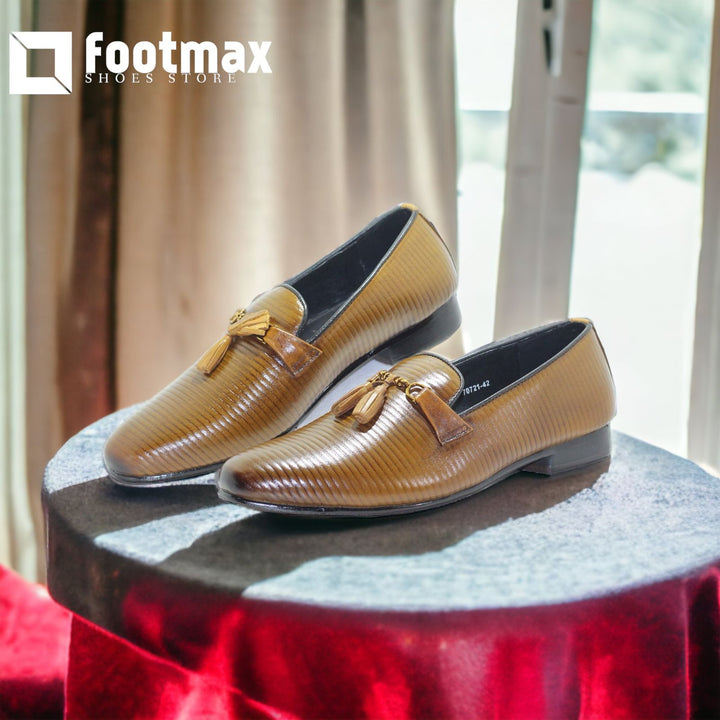 pure leather loafer brown soft leather shoes - footmax (Store description)
