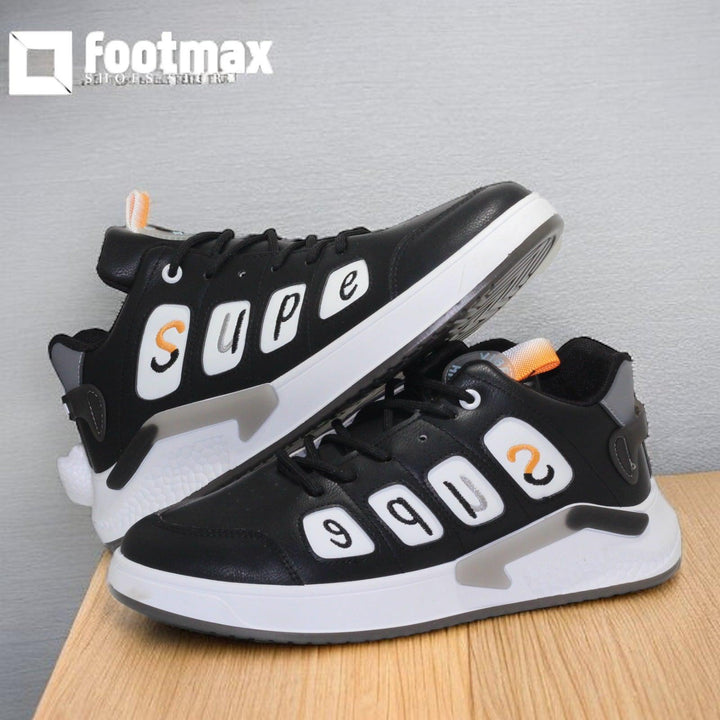 Black sneakers casual shoes for outdoor random working shoes - footmax (Store description)