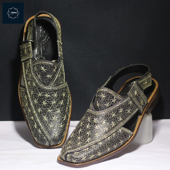 Embroidery upper Men kabli shoes full leather - footmax (Store description)