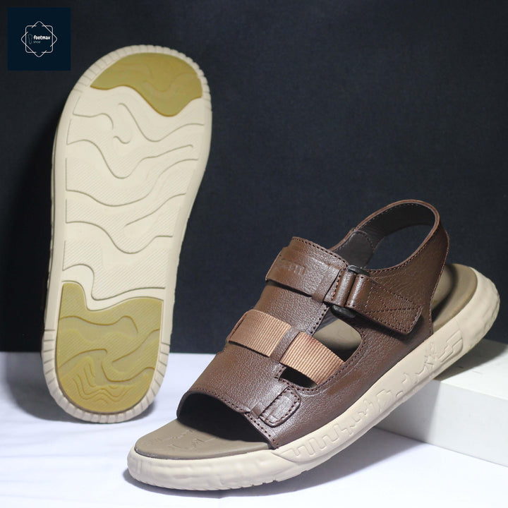 Pure leather men casual sandals - footmax