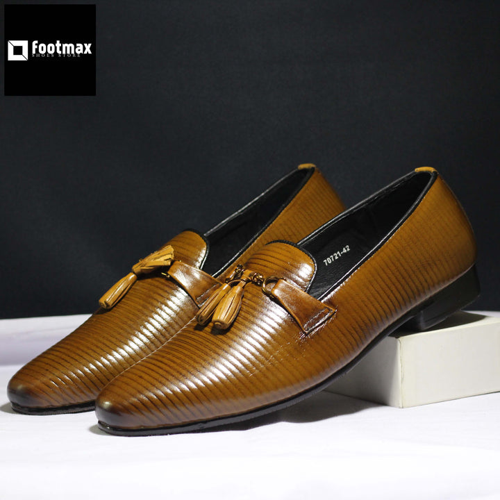 pure leather loafer brown soft leather shoes - footmax (Store description)