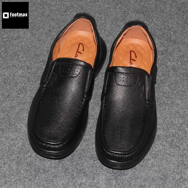 Pure leather men black casual shoes office shoes - footmax (Store description)
