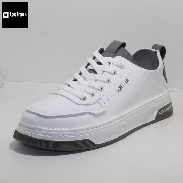 White Men sneaker shoes leather casual shoes - footmax (Store description)